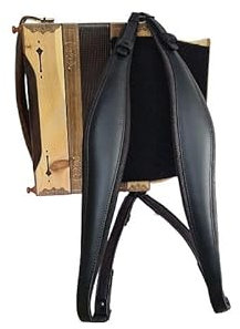 Generisch Steirische Harmonika Harmonikariemen Tragegurte Comfort XL schwarz + Rückenverbinder