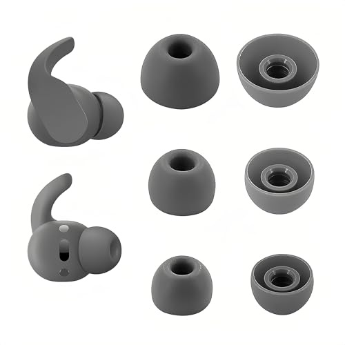 Adhiper Ersatz-Ohrstöpsel für Beats Fit Pro & Studio Buds & Studio Buds + Kopfhörer – 3 Paar, S/M/L Weiche Silikon-Ohrtips, Geräuschreduzierend & Sicherer, Bequemer Sitz (Salbeigrau)