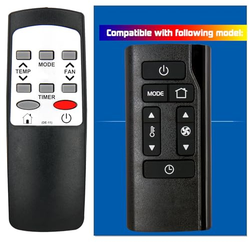 Replacement Remote Control for Delonghi Portable AC Air Conditioner 5515110651 810900488 PACEL275HGRKC3AWH PACEL275HGRKC1AWH PACEL275HGRKC-1A PACEL275HGRKC