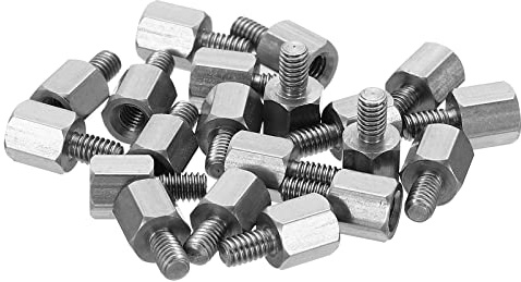 PATIKIL M2.5x5mm+4mm 20Pack Stecker-Buchse Sechskant Abstandshalter Edelstahl PCB Abstandshalter Schrauben für Hauptplatinen Computer Gehäuse Leiterplatten Elektronik