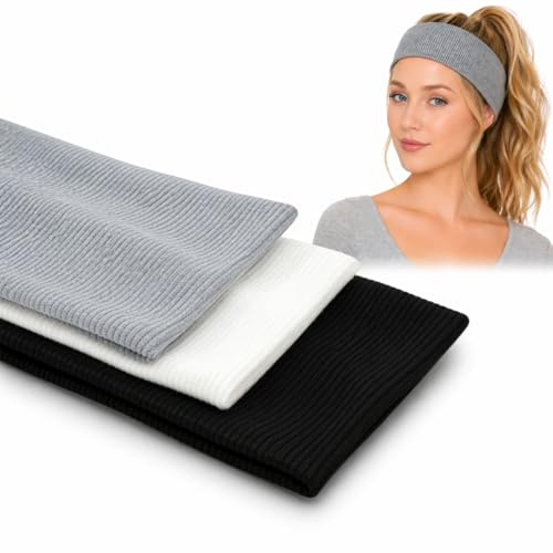 Bandeau Cheveux Femme, Homme, Fille Ou Enfant, Elastique Cheveux Sport Avec Fitness Materiel Antidérapant. Bandeau Maquillage, Accessoires Cheveux. Résistant Et Respirant. 3pcs