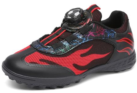 Boys Girls Astro Turf Football Boots Kids Lightweight Soccer Cleats Shoes Anti-Slip Athletics Indoor Soccer Shoes Unisex