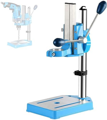 Soporte de prensa de taladro, mesa giratoria de 90°, carrera de 80 mm, columna gruesa y base de aluminio fundido, sujeción de 38 a 50 mm, accesorio de herramienta eléctrica de calidad para perforación
