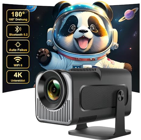 Salange HY320 Mini Beamer,4k Unterstützt Heimkino Projektor,Android 11.0 Video Projector,Unterstützt 1080P WiFi6 BT 5.2,Tragbarer Beamer Handy Outdoor,Auto Trapezkorrektur