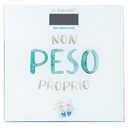 Bilancia pesapersone digitale, in vetro temperato, grigio, Le Travisate