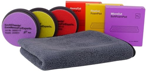 ADVANTUSE Kit de polissage KochChemie - Nouveaux tampons (2024) - Hauteur : 25 mm (3 tampons de 75 mm)