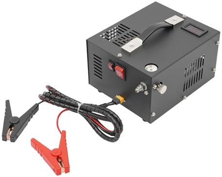DHQCQL Compresor PCP 4500 psi, 300 W PCP compresor de aire con manguera de aire de alta presión, presión de 30 MPa, motor de cobre puro, bomba de aire eléctrica de 12 V CC para automóviles, garajes
