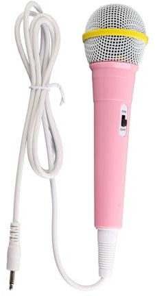 Jwthee Kabelgebundenes Mikrofon, Handmikrofon, tragbares dynamisches Mikrofon, Kindermikrofon, Karaoke-Mikrofon mit 3,5-mm-Klinkenstecker zum Singen von Kindern