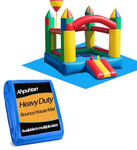 98 x 98 Inch Bounce House Mat for Inflatable Bouncer, Inflatable Water Slide Bounce House Pad for Outdoor Bouncy Castle, Under Jump House Floor Underlayment Pad