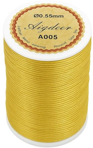 0.5mm Gewachste Kordel Für Die Schmuckherstellung 80m, Armbandschnur,Gewachster Faden Für Armbänder, Bastelschnur Für Perlenfädeln, Nähen, Lederhandwerk, DIY Handwerk, Langlebige Perlenkette (Gold)