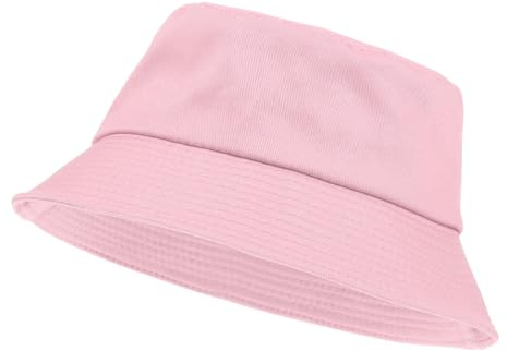 Yolev Cappello da Pescatore Unisex Tinta Unita Visiera Parasole Cappello Sole Uomo con Protezione UV Bucket Hat Sportivo Pieghevole Estivo Rosa Cappelli Donna Estivi