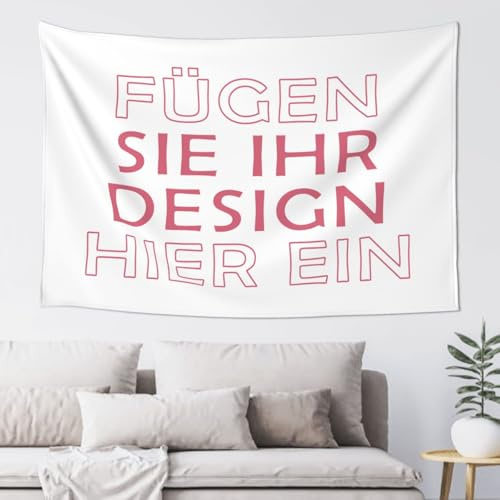Xenorith Personalisiert Wandteppich poster selbst gestalten Mit Eigenem Foto text wandbehang stoff, individuelle Schlafzimmer-Wanddekoration, Wandteppich xxl decke mit foto 152 cm x 130 cm