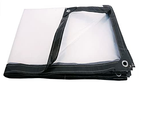 Transparent Tarpaulin, Thickened Outdoor Tarpaulin, Pe Material Tarpaulin, Perforated Pavilion Tarpaulin, Multifunctional Garden Protective Cloth (2x5m/7x16ft)