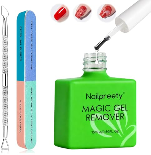 15ml Dissolvant De Vernis À Ongles,Enlève Facilement et Rapidement le Vernis Gel,Pour Tout Type D’Ongles,Vert