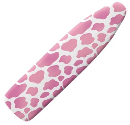 Copriasse Da Stiro Universale 120X40 Vacca Rosa Morbida Custodia Con Elastico, Resistente Al Calore, Rivestimento Impermeabile Anti-Bruciatura Con Bordo Elastico