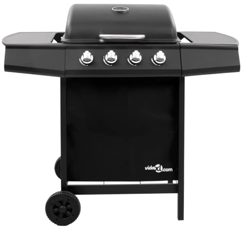 Generico Griglia Barbecue a Gas con 4 Bruciatori Nera
