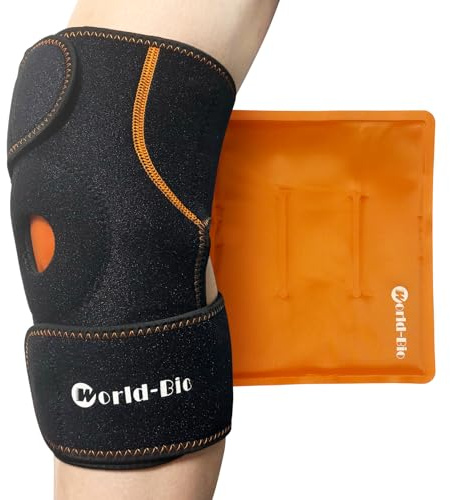 Kühlmanschette Knie mit Klettverschlüsse, Groß Kühlpads Gel Kühlbandage für Knieschmerzen,Kalt Warm Kompresse Kühlpack für Knieersatzoperationen,Arthritis,Gelenkschmerzen,Schwellungen