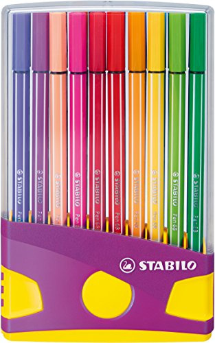 Stabilo Premium-Filzstift 20 Pen 68 (Türkis/Lila), Mehrfarbig