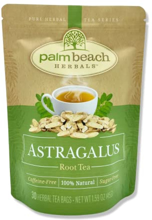 Palm Beach Medicinal Herbs - Astragalus Root Tea - Pure Herbal Tea Series (30 Tea Bags) 100% Natural
