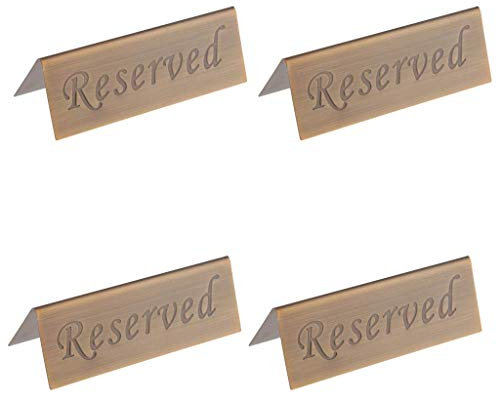 Tubayia 4 Stück Edelstahl Reserviert Schilder Tischaufsteller Tischreservierung für Restaurant Hotel