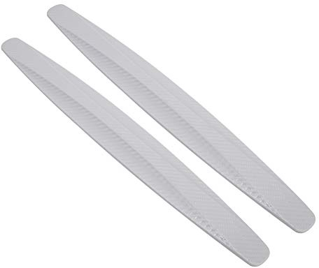 Delaman Protector de Parachoques, Protector de Parachoques de Fibra de Carbono for Parachoques Delantero y Trasero Protector de Rasguño Etiqueta Adhesiva 2 Piezas 3 Colores ( Color : Gris )