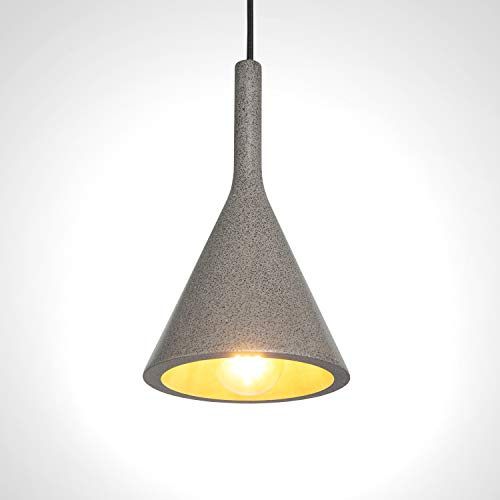 Paco Home Pendelleuchte, E27, Lampe Für Wohnzimmer Esszimmer Küche, Höhenverstellbar, Farbe: Beton-Sandstein-Schwarz, Leuchtmittel: ohne Leuchtmittel