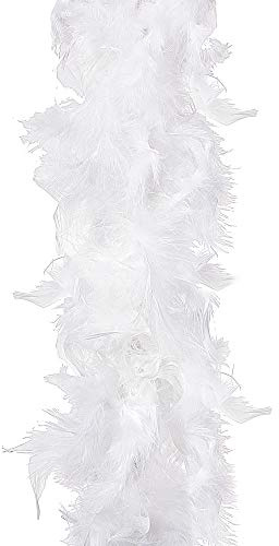 SPRINGOS Federgirlande Weiß 400 cm Hochzeit Babyshower Weihnachten Party Dekoration