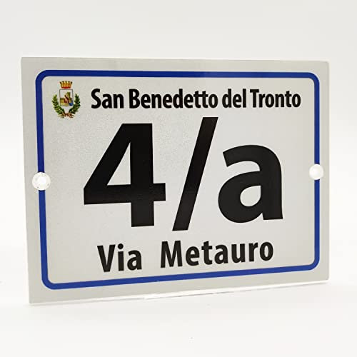 Targa numero civico in acrilico bianco | Formato 160x120 mm | Spessore 3 mm | Personalizzabile | Colori vividi | Montaggio facile | Ideale per esterni | Durevole ed elegante