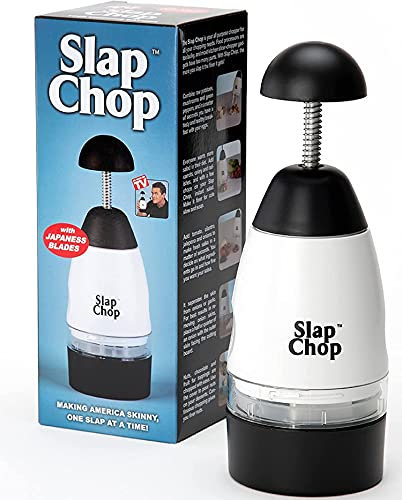 Original Slap Chop Slicer Chopper with Japanese Stainless Steel Blades & Butterfly Opening for Easy Cleaning - Vegetable Chopper Gadget - Mini Chopper for Salads - Kitchen Accessory