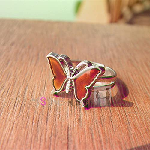 SONGK Anillos de Estado de ánimo de Moda para Mujeres Que cambian la Temperatura de Color emoción sentimiento Anillo de Estado de ánimo Regalo de cumpleaños para niños Fiesta de Vacaciones