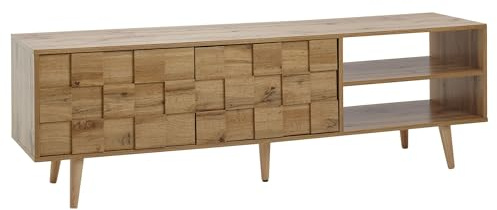 FineBuy Mobile TV 160x40x51 cm Effetto Rovere Marrone
