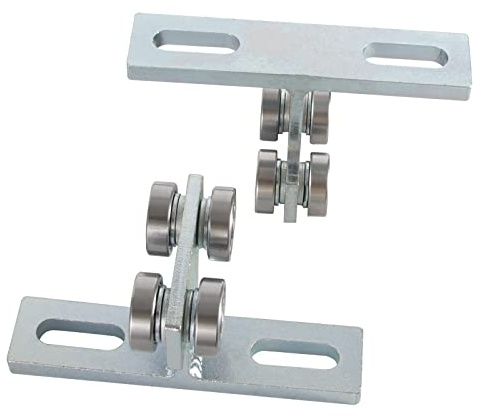 Upgraded 4 Wheel T-Model Electric Hoist Installation Roller Trolley, Four Bearing Roller Strut Channel Trolley Hardware for Beam Hoist 1-5/8 Wide and All 1-5/8 or Taller Channel Strut (Pack of 2)