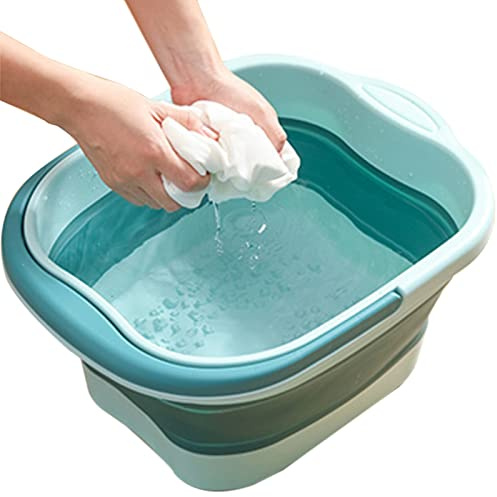Yusheng Baignoire à Pieds Pliante, Bain Pieds avec Masseur Pieds et poignée, Spa pédicure pour Pieds pour soulager Le Stress des Pieds, Baignoire Seau Pliable pour Bain Pieds, Bain