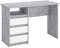 KOMTO Schreibtisch mit Schubladen - Bürotisch Computertisch Klein Arbeitstisch Büro PC-Tisch Kinderschreibtisch mit Stauraum | Moderner Schreibtisch Beton | Oslo 110 x 50 x 74 cm