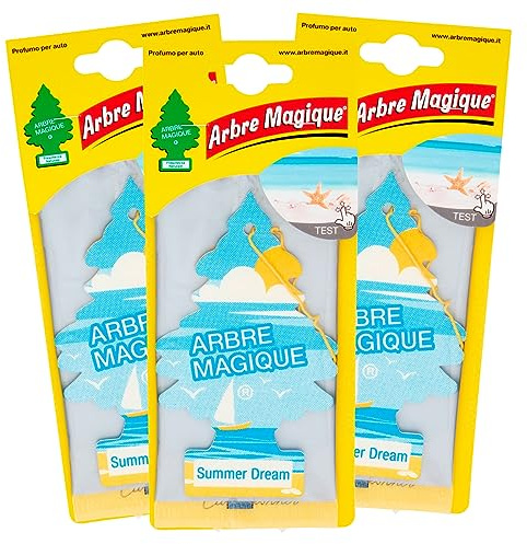 Arbre Magique, Parfum de voiture, parfum d'été rêve, parfum prolongé jusqu'à 7 semaines, fabriqué en Italie, lot de 3 pièces