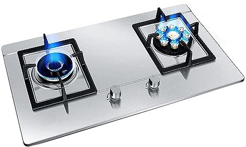 SaCLi Cocina de Gas Placa de gasCocina empotrable a Gas de 2 Fuegos GLP/GNcocina Gas(Color:b,Size:NG)