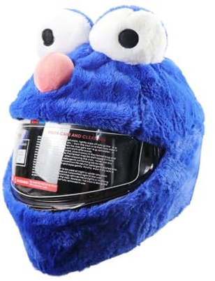 Motorradhelm Cover,Motorradhelm Abdeckung Plüsch,Cartoon Plush Motorcycle Helmet Cover,Motorradhelm Überzug Lustigmotorradhelm Überzug Plüsch,Für Männer, Frauen(Ohne Helm)