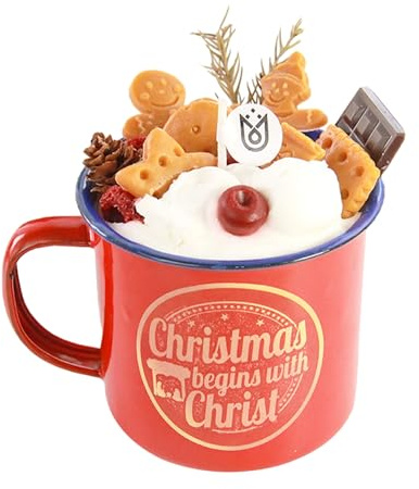 Weihnachtskerzen - Weihnachtskerzen im Tortenbecher | Weihnachtskerzen in Form eines Kuchentassens, Weihnachtsgeschenke in Form eines Gewürzmanns für Frauen, Aromatherapie-Kerze für die Rurunklee