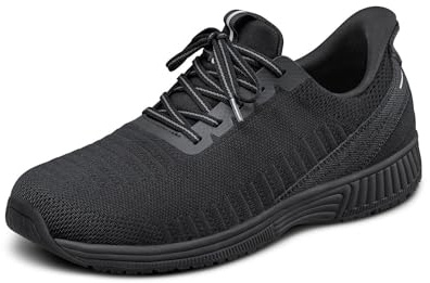 Orthofeet Yari Orthopedic Men's Walking Shoes, Black/Black, Size 9.5