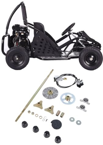 29-Zoll Go Kart Hinterachsen Montagesatz, Metallmaterial, Ersatz für 50 70 90 ATV-Quads mit Bremskomponenten, Robust, Ideal für Go-Kart und Quad-ATV