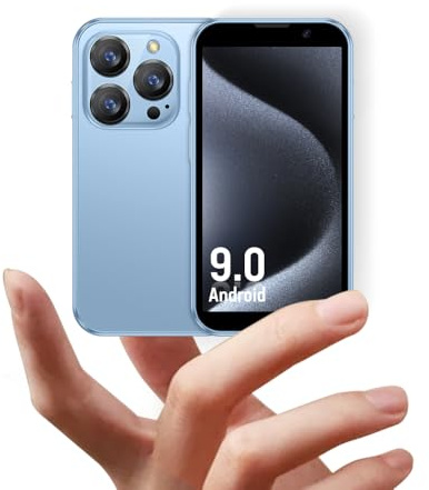 JoyZap Small Smartphone XS18pro Unlocked Mini Smartphone, 3,0-Zoll-Display, 900mAh Akku, Ultra Slim Body, 5MP Kamera, Kinder (Blau)