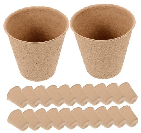 Mipcase 110 Pièces Pot de semis jetable Plateaux de semis de Tourbe Appartements de Germination Pot pour semis Pot de repiquage Pot de pépinière Un Pot de Tourbe