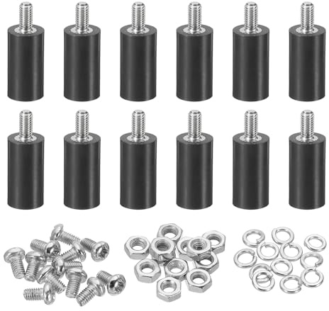 PATIKIL 12er-Set M3x15mm Abstandshalter Distanzhülsen PCB Board Schraube Mutter Spacer Abstandsbolzen 15+6mm Stützhöhe Kunststoff PCB Isolierplattenständer für PCB Leiterplatten Reparatur