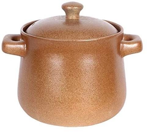 Cazuela de cerámica, olla de barro para cocinar, cazuela antiadherente para horno holandés, olla antideformación, no tóxica, antiadherente, compatible con inducción, apto para lavavajillas y horno,