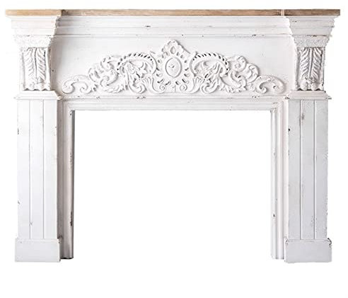 Fireplace Surround Mantel American Style Electric Fireplace Stove Mantel Trim Surround Fireplace Shelf Entryway Cabinet Living Room Solid Wood Vintage Fireplace Mantel Decorative Cabinet Fireplace Dec
