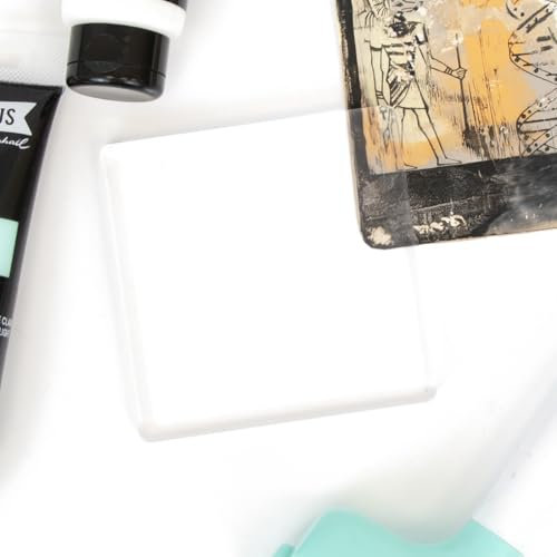 Craftelier - Gel Printing 10 x 10 cm – Gel Plate for Printing for Artists | Reusable Gel Sheet for Monoype and Crafts | Suitable for Water Paints, Acrylics, Inks …