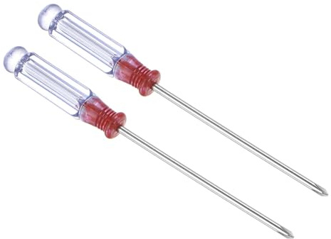 TOP-VIGOR Mini Phillips Screwdriver 3mm Cross Head 128mm Length 2pc | Small Precision Screwdrivers with Non-slip Handle for Electronics, Glasses, Watch, Computer and Small Appliance Repair