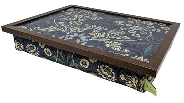 Made In The Mill Luxury Hyacinth William Morris Lap Tray With Cushioned Bean Bag Base