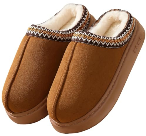 Cozyan Zapatillas Mujer Hombre Casa Casual Invierno Cómodas Felpa Peludas Antideslizantes Zapatillas de Casa Mujer Hombre Antideslizante Cómodas Pantuflas para Invierno Cálido Suave