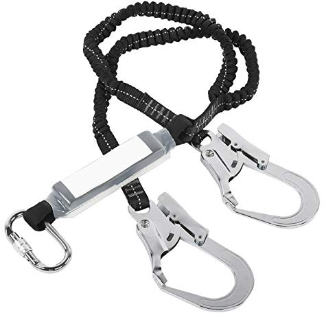 Ceinture de sécurité de la Corde, Crochet à Double Acier, Anti-Chute, Stable, Fiable, Résistant à l'usure, Ceinture de sécurité à Crochet élastique, pour Les Travaux Aériens en Hauteur